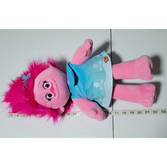 Build a Bear Trolls Poppy 21 inch Plush Blue Dress Dreamworks Stuffed Animal Toy - Picture 12 of 12